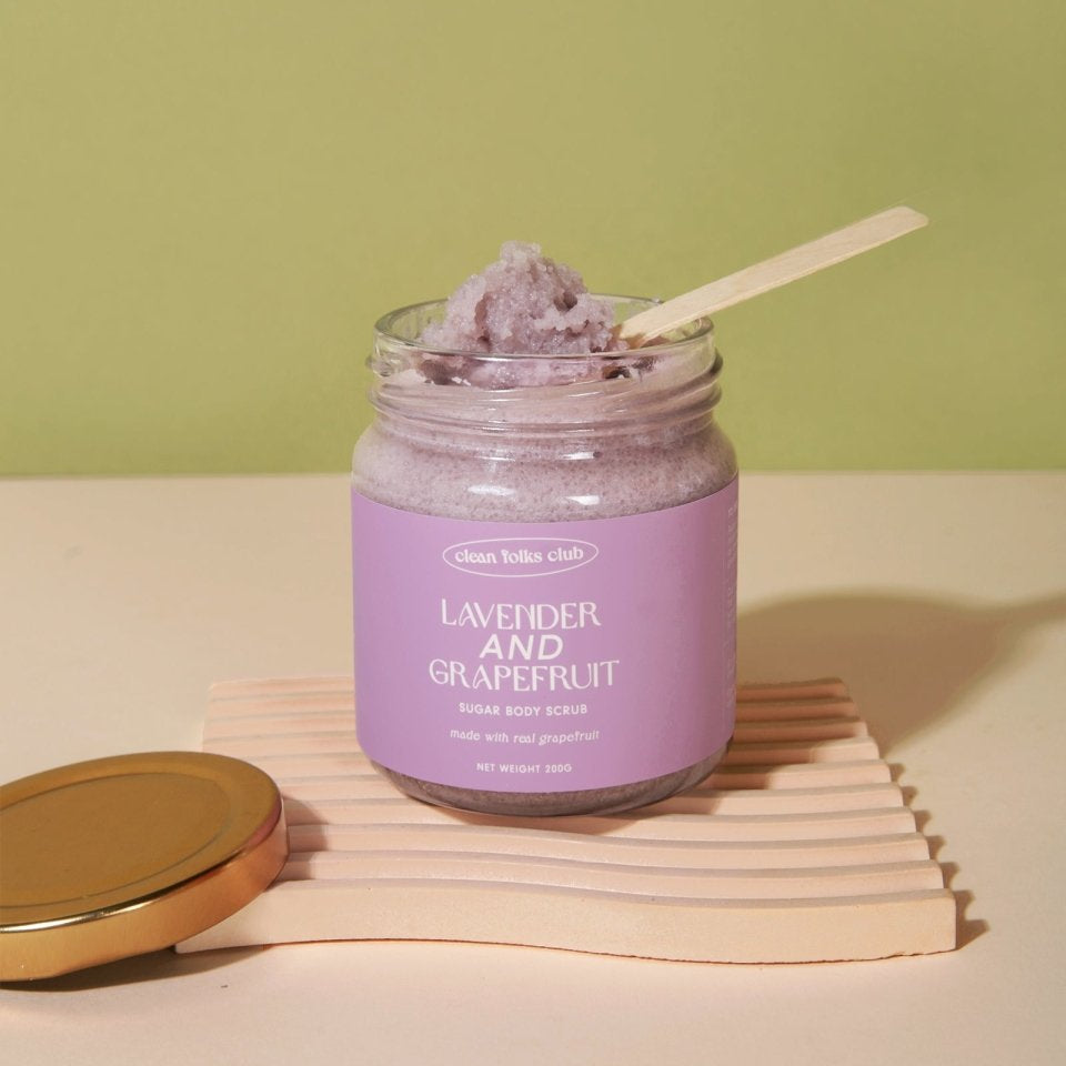 Lavender & Grapefruit Sugar Body Scrub - Clean Folks Club