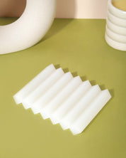 Ridged Silicone Soap Dish (White) - Clean Folks Club